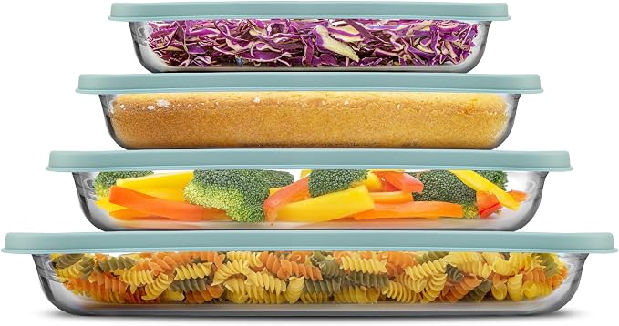 JoyJolt 8-Piece Borosilicate Glass Oven Dishes by JoyJolt