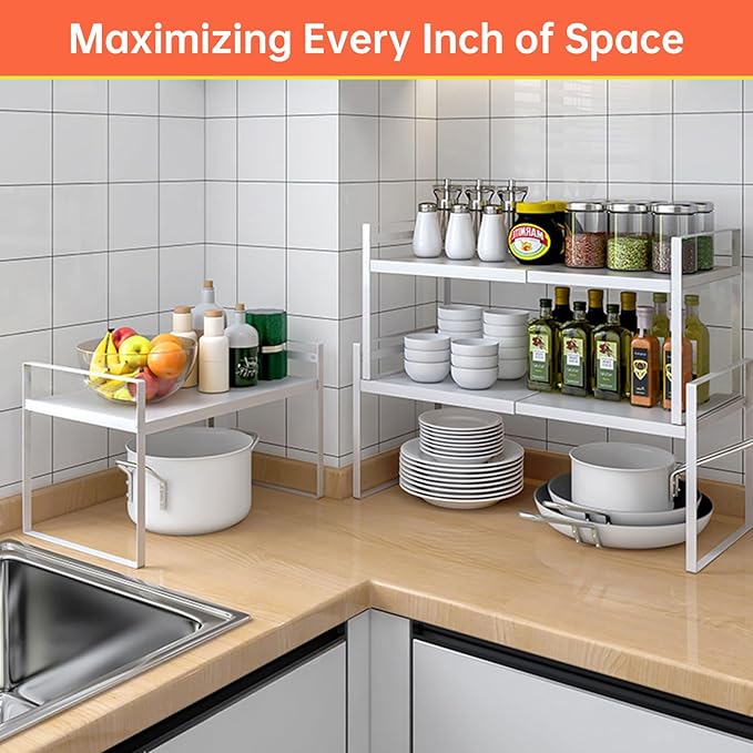 Cabinet Shelves Organizer for Kitchen 11", Expandable Shelf - Image 5