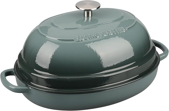 EDGING CASTING Enameled Oval Cast Iron Dutch Oven Pot - Image 8