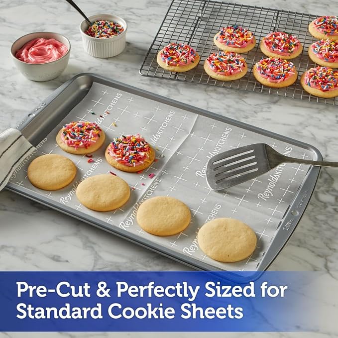 Reynolds Kitchens Cookie Baking Sheets, Pre-Cut Baking Parchment Paper Sheets - Image 5