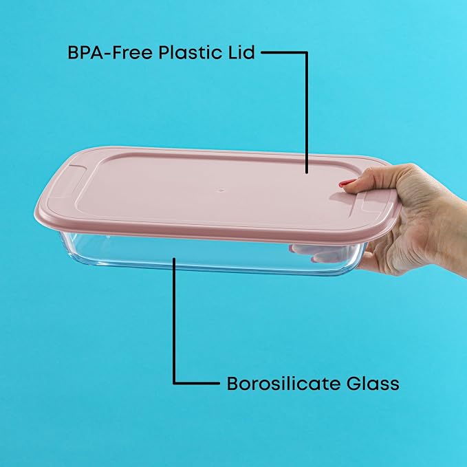 JoyJolt 8-Piece Borosilicate Glass Oven Dishes - Image 4