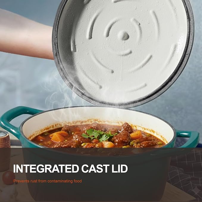 Overmont Enameled Cast Iron Dutch Oven - Image 2