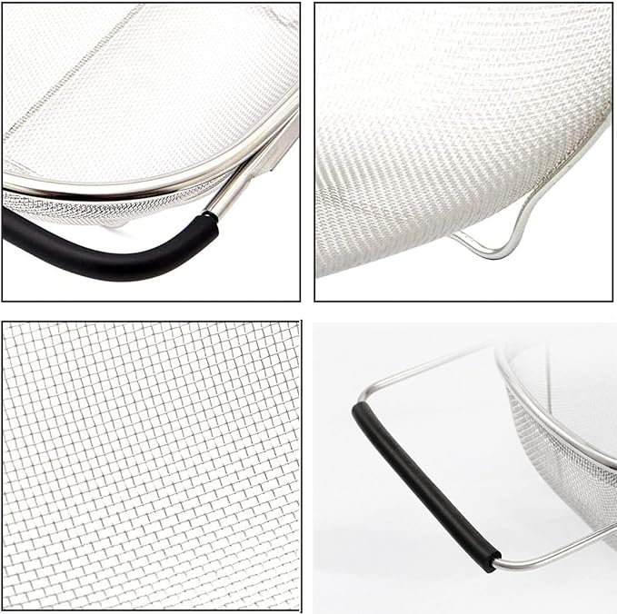 AJIODA Over The Sink Colander, 4 Quarts Stainless Steel Oval Colander - Image 4