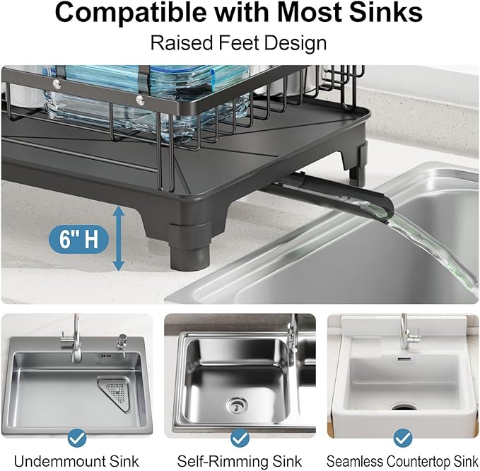 GSlife 2 Tier Dish Drying Rack - Image 4