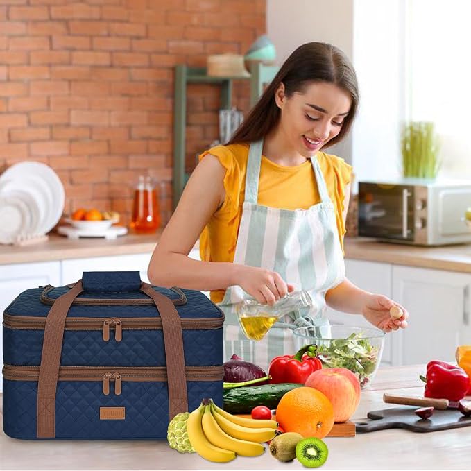 Quilted Insulated Double Casserole Carrier - Image 2