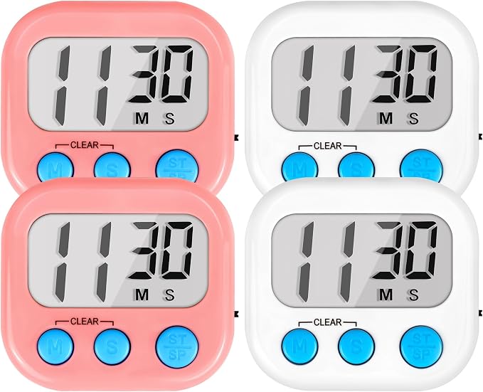 Timer for Kids Teachers Digital Kitchen Timers for Cooking Large Magnetic by AOUCE
