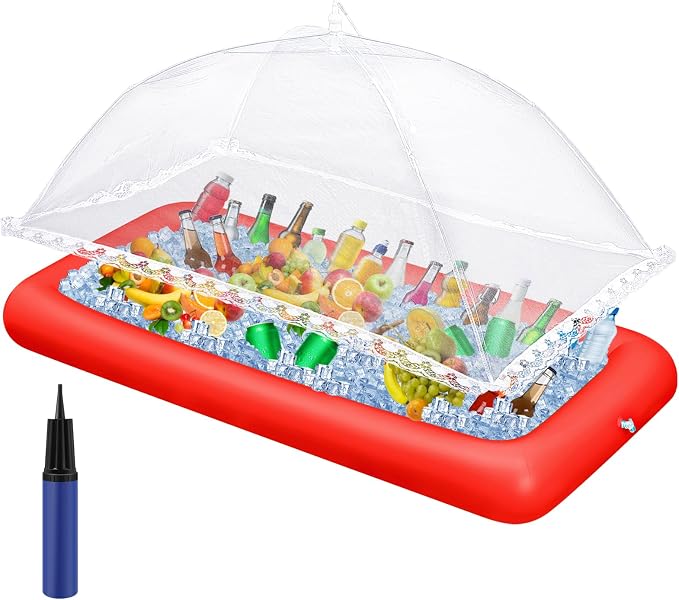 Leitee 3 Pcs Inflatable Serving Bar Kit Includes Salad Buffet Tray by Leitee