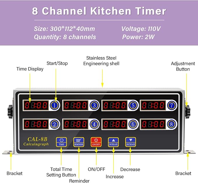 Commercial Kitchen Timers for Cooking Manual Big Large Timer Digital Timer - Image 2