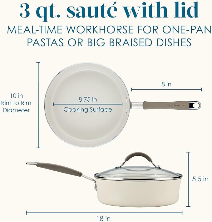 Rachael Ray Cucina Ceramic Nonstick Saute Pan - Image 2