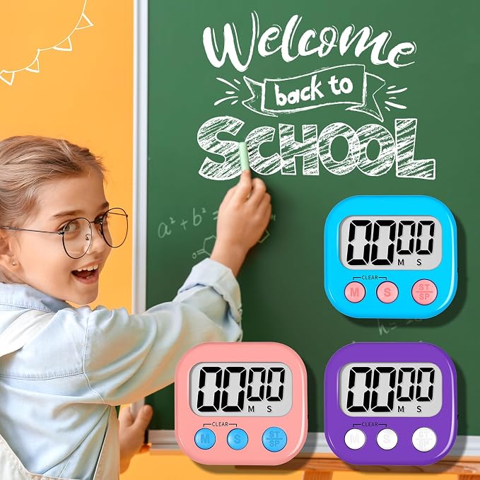 ZILLEN 6 Pack Kitchen Timers for Cooking Digital Classroom Timers for Kids - Image 6