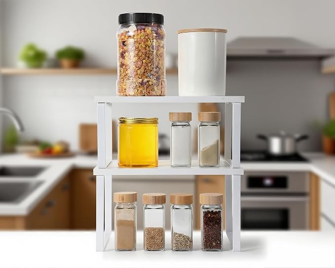 Marsui 4 Pcs Kitchen Organizer Accessories Set Cabinet Organizer Shelf and - Image 6
