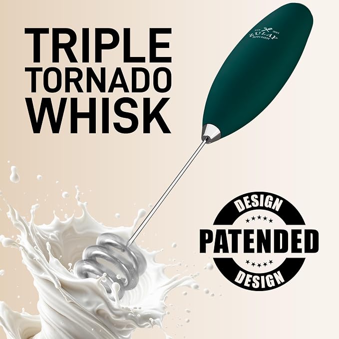 Zulay Kitchen Patented Tornado Triple Whisk Milk Frother - Image 6