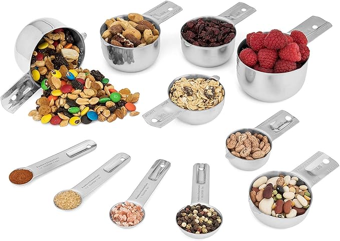 Hudson Essentials Stainless Steel Measuring Cups and Spoons Set - Image 3