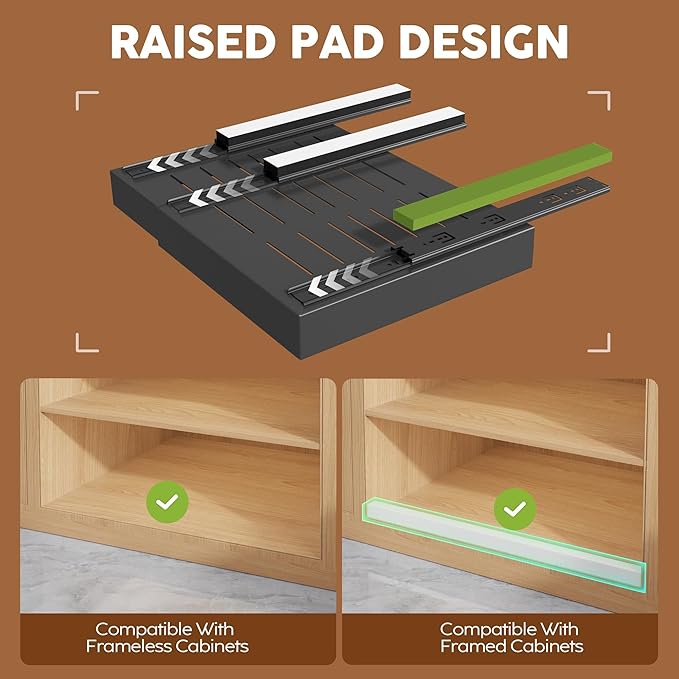 Seinloes 2Pack Expandable Pull Out Cabinet Organizer 21"Deep - Image 3
