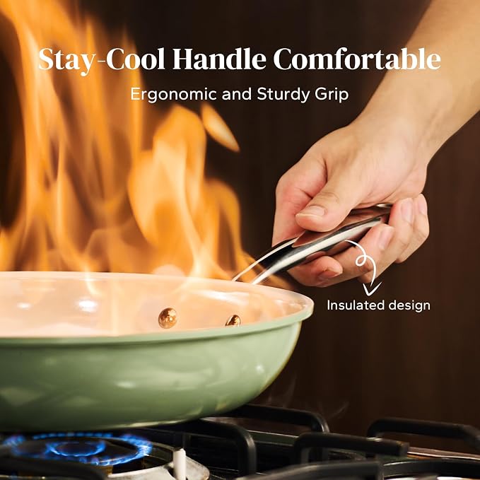 Redchef Non Stick Ceramic Frying Pan Set, Non Toxic Ceramic Pans - Image 6