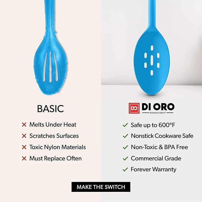 DI ORO Silicone Mixing & Serving Spoons - Image 7