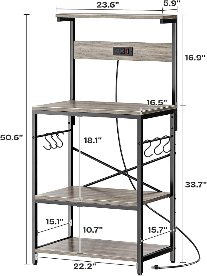 SUPERJARE Kitchen Bakers Rack - Image 7