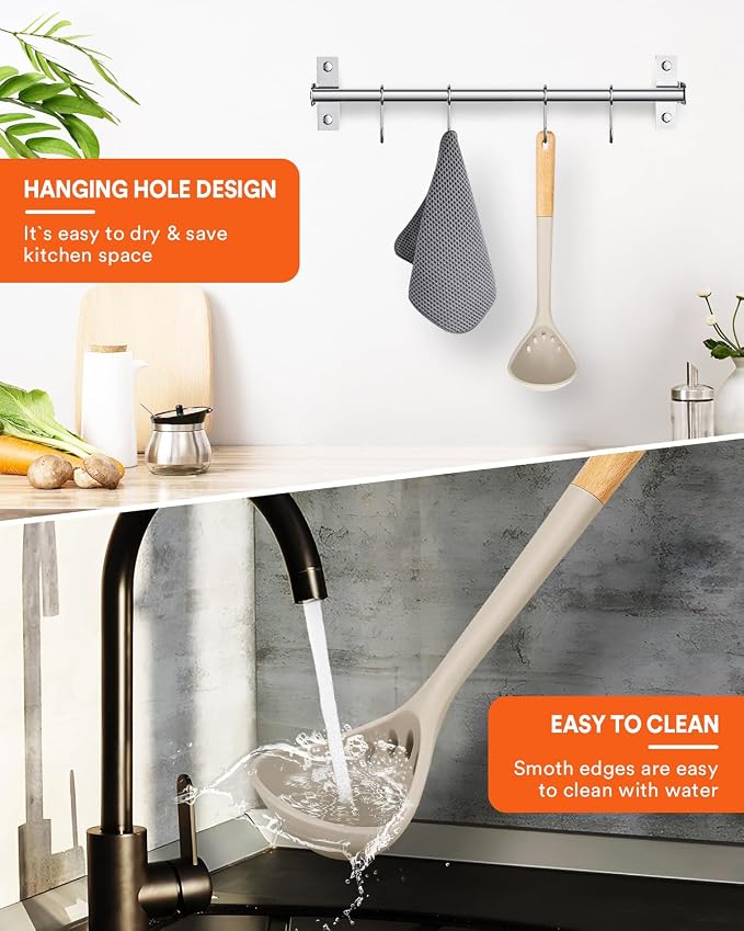 Large Silicone Ladle Spoon for Soup, Non Stick Kitchen Utensils - Image 7