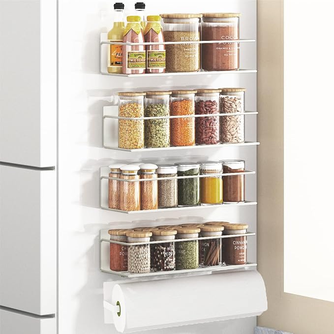 Magnetic Spice Rack For Refrigerator, Space Saving Magnetic Shelf For Fridge by Roysili
