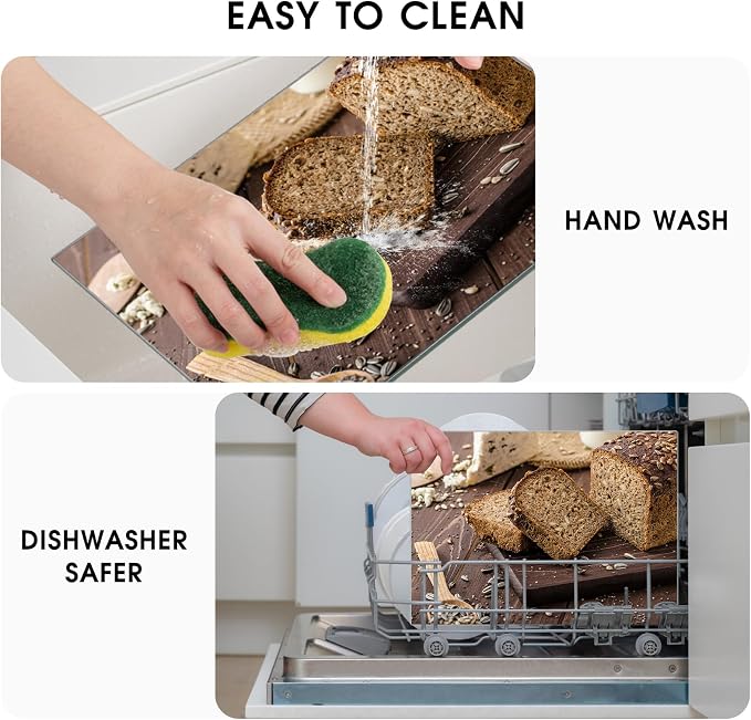 JAMBALAY Tempered Glass Cutting Board, Scratch Resistant, Heat Resistant - Image 3