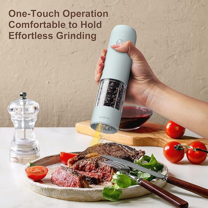 Ultrean Pepper Grinder, Rechargeable Salt and Pepper Grinder - Image 2
