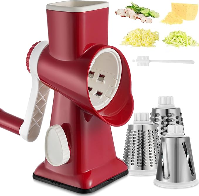 Cheese Grater Hand Crank Rotary Vegetables Shredder by EDEFISY