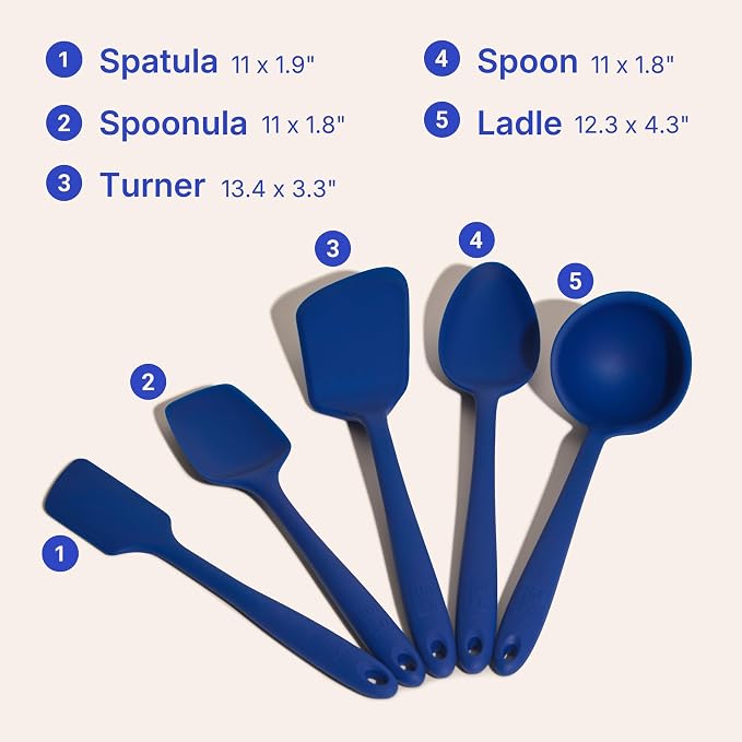 GIR 5-Piece Silicone Kitchen Utensils Set, Non-Toxic Cooking Utensils - Image 6