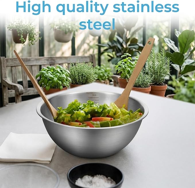 5 Pack Stainless Steel Mixing Bowls - Image 5