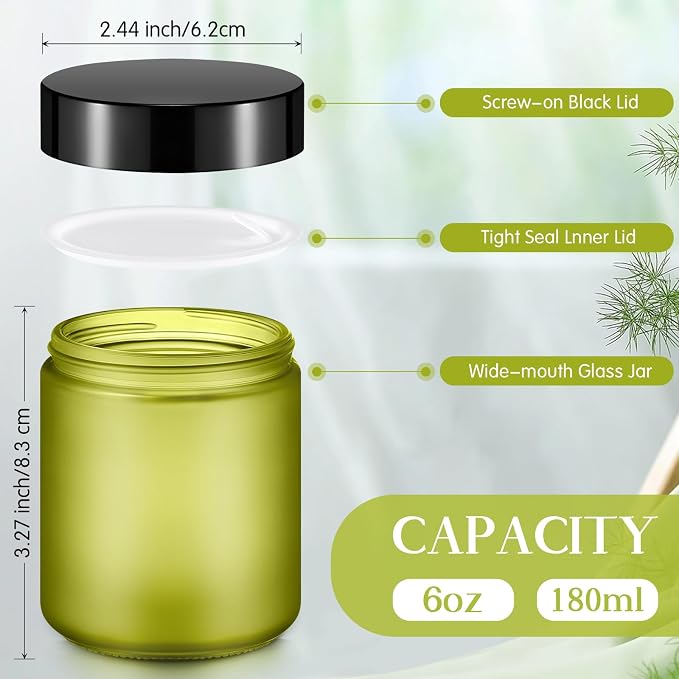 Domensi 24 Pcs Bulk 6oz Glass Jars - Image 2