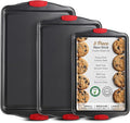 Baking Sheet Set, 3-Piece Cookie Sheet Set by Eatex
