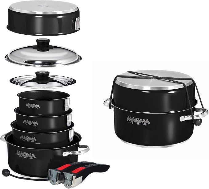 Magma 10 Piece Gourmet Nesting Stainless Steel Cookware Set - Image 5