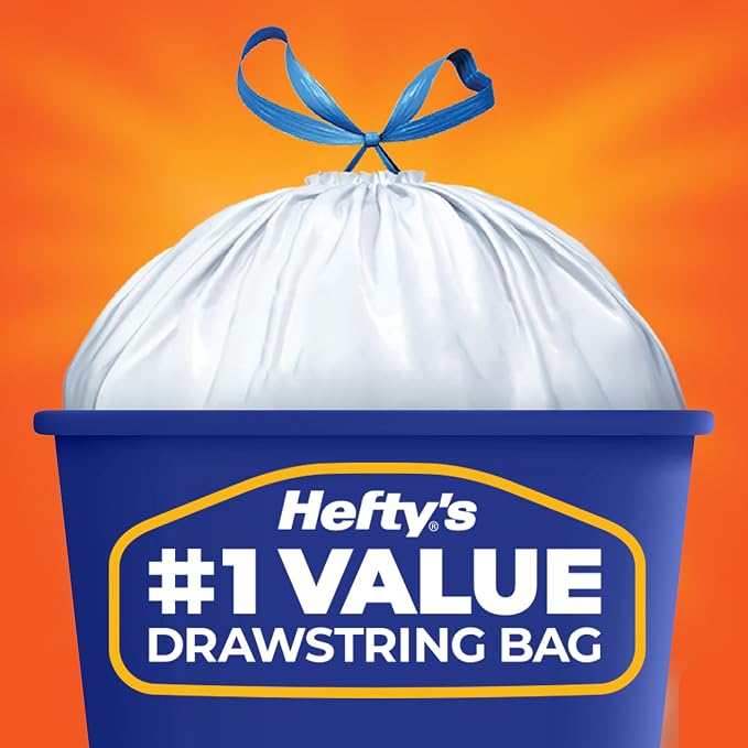 Hefty Strong White 13 Gallon Trash Bags - Image 7
