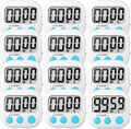 12 Pack Digital Kitchen Timer Small Classroom Timers by VOULOIR