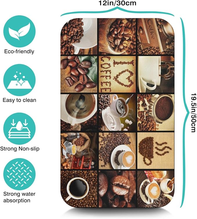 Fun Coffee Mat 19inx12in, Coffee Bar Mat - Image 5