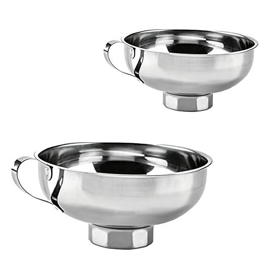 Funnel Set - 2Pcs Stainless Steel Ideal by Unknown