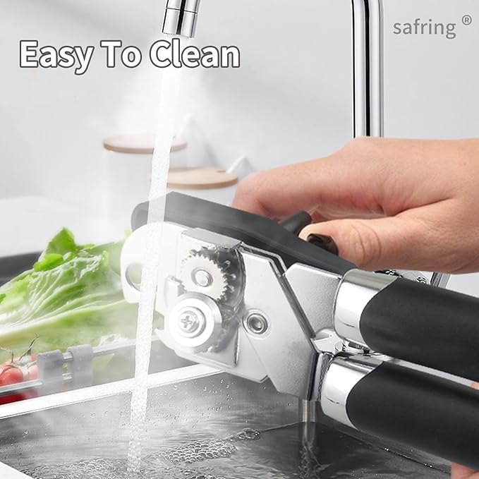 Safring Can Opener Manual, Handheld Strong Heavy Duty Stainless Steel Can Opener - Image 6