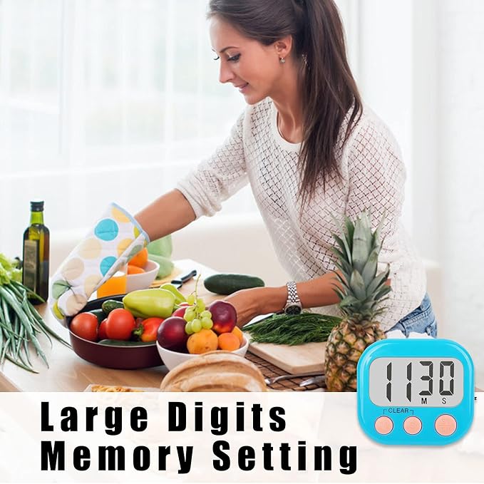 6 Pack Kitchen Timers Loud Ring Digital Timers - Image 8