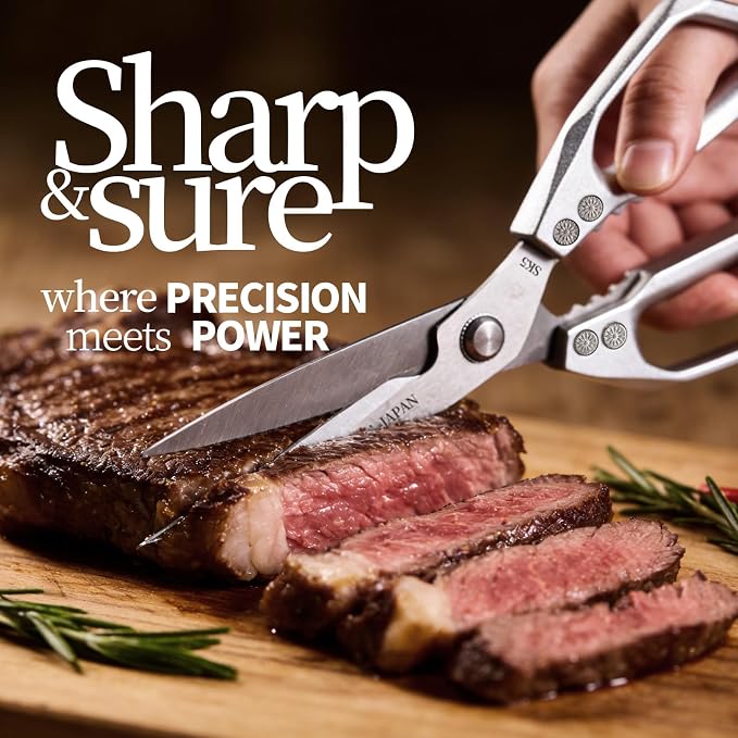 Kitchen Scissors Set 2PCS, Kitchen Shears Heavy Duty Poultry Shear Japan Meat - Image 2