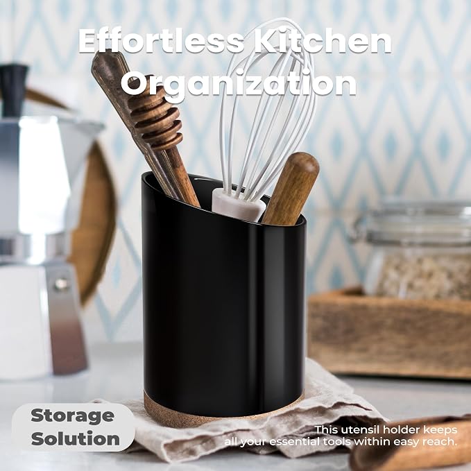 KITEISCAT Large Ceramic Utensil Holder - Image 5