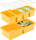 Silicone Freezer Tray With Lid-Soup Freezer Container molds-Large Ice Cube Tray by Xomoo