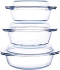 Set of 6 Pieces Round Tempered Glass Casserole Dish by HUSANMP