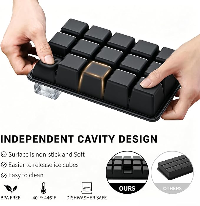 Silicone Ice Cube Tray 3 Pack - Image 2