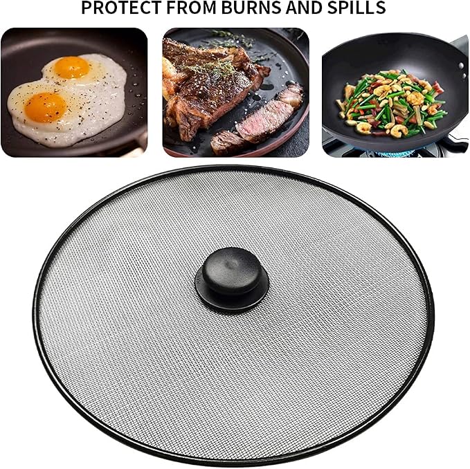 Splatter Screen, Frying Pan Splatter Screen, Splash Guard Lid - Image 4