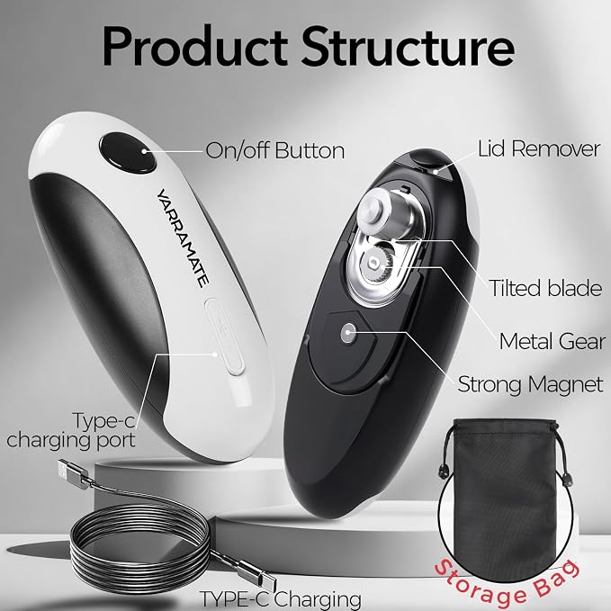 YARRAMATE Electric Can Opener, One Touch Rechargeable Automatic Can Openers - Image 9