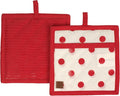 Folkulture Pot Holders for Kitchen | Pack of 2 Ribbed Soft Silicone Hot Pads | by FOLKULTURE