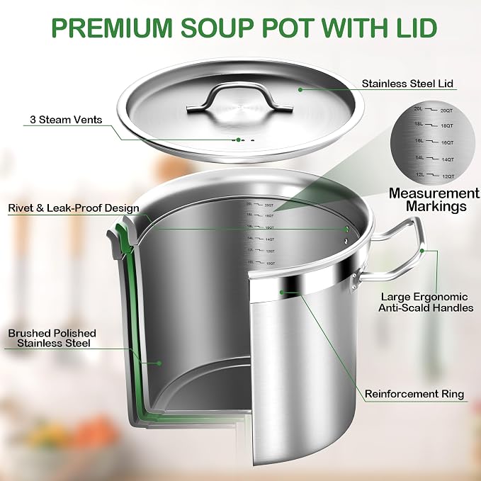 STOCKPOT Stock Pot 20 Quart - Image 4