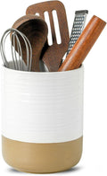 HASENSE Utensil Holder, 7.4" x 6.2" Ceramic Utensil Holder by Hasense