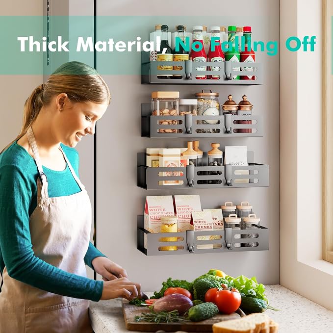 SETBAOO 4 Pack Magnetic Spice Rack - Image 5