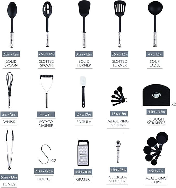 Kitchen Utensils Set 35 PCS Cooking Utensils Set, Nonstick and Heat Resistant - Image 2
