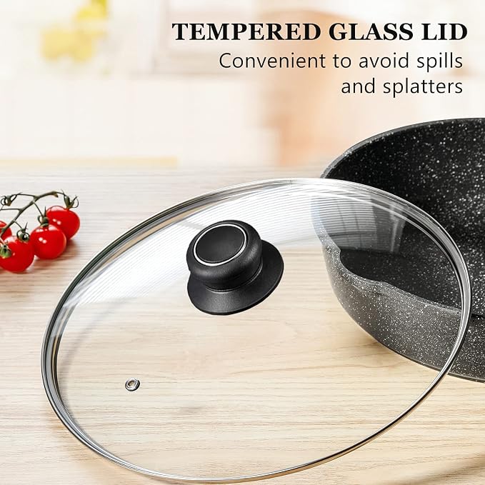 12 Inch Glass Lid for Frying Pan Lid, Pan Lid, Pot Cover, Compatible - Image 7